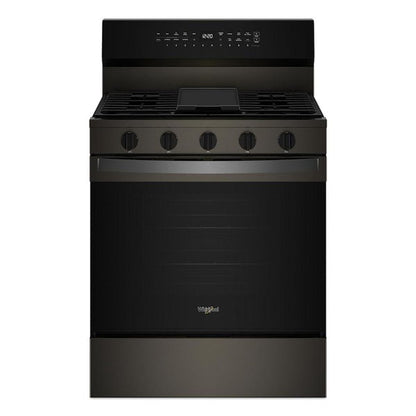 30" Smart Gas Range With Air Cooking Technology, No Preheat Air Fry, Steam/Self Clean And High Speed Preheat - Black Stainless
