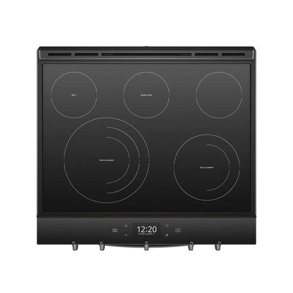 6.4 Cubic Feet Smart Slide-In Electric Range With Air Fry, When Connected - Black Stainless