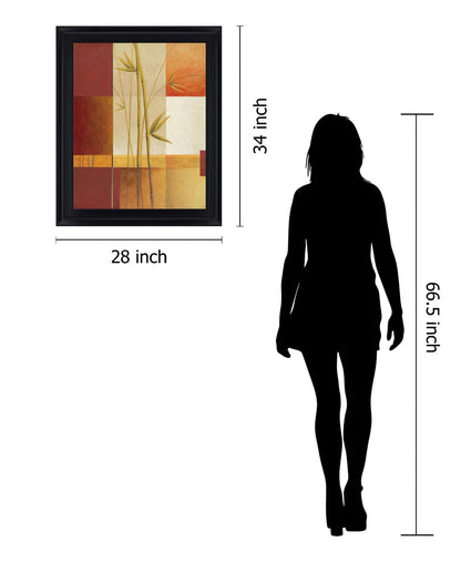Autumn Bamboo Fusion - 28" x 34" Framed Wall Art