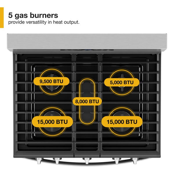 30" Gas Range With Air Cooking Technology And Steam Clean - Black