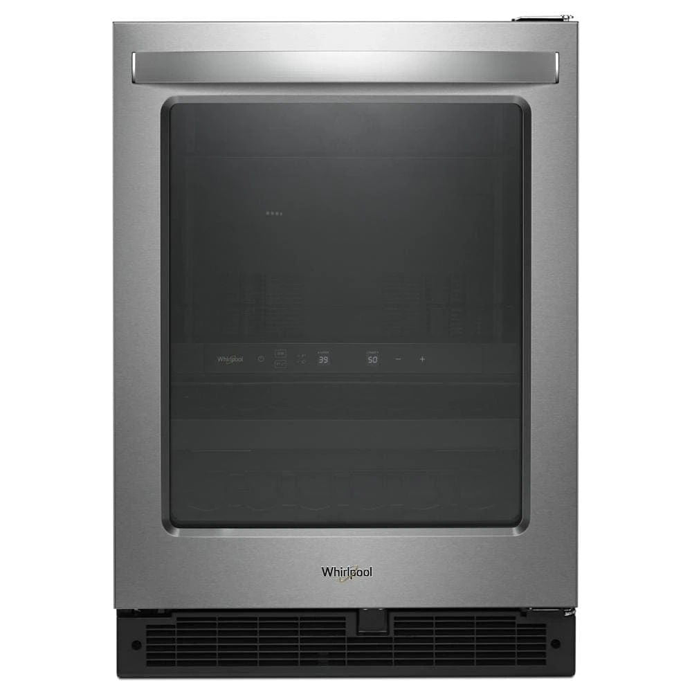 24" Wide Undercounter Beverage Center - 5.2 Cubic Feet - Fingerprint Resistant Stainless Steel