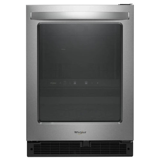 24" Wide Undercounter Beverage Center - 5.2 Cubic Feet - Fingerprint Resistant Stainless Steel