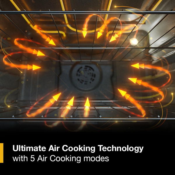 30" Electric Smart Range With Air Cooking Technology - Black Stainless