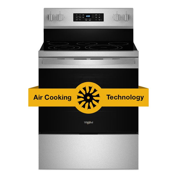 30" Energy Star Electric Range With Air Cooking Technology, No Preheat Air Fry And Air Baking And Self Clean - Stainless Steel