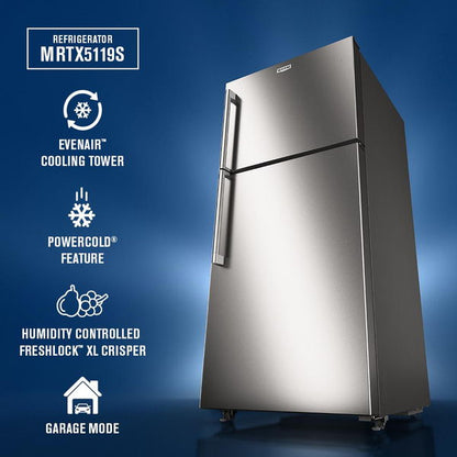 30" Wide Top-Freezer Refrigerator With Garage Mode, 19 Cu. Ft. - Fingerprint-Resistant Stainless Finish