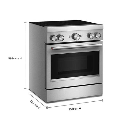 30" 4-Element Induction Freestanding Commercial-Style Range With Air Fry - Stainless Steel