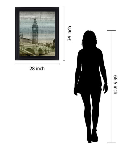 Foggy Landmark View - 28" x 34" Framed Wall Art