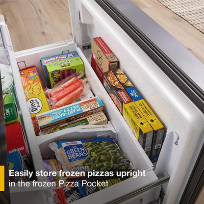 36" Wide True Counter Depth 3-Door French Door Refrigerator - 24 Cu. Ft. - Fingerprint-Resistant Stainless Finish