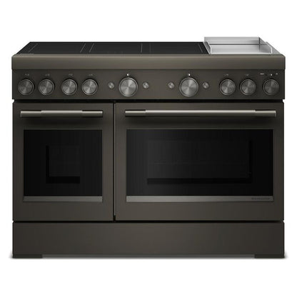 48" 6-Element Induction Freestanding Commercial-Style Range With Griddle - Black Ore