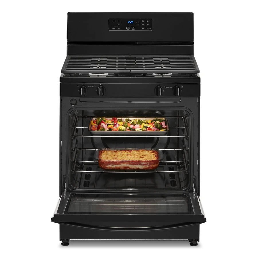 5.1 Cubic Feet Freestanding Gas Range With Broiler Drawer - Black