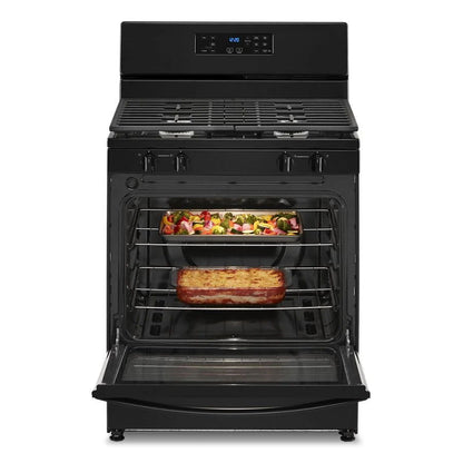 5.1 Cubic Feet Freestanding Gas Range With Broiler Drawer - Black