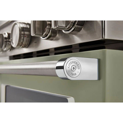 30'' Smart Commercial-Style Dual Fuel Range With 4 Burners - Avocado Cream