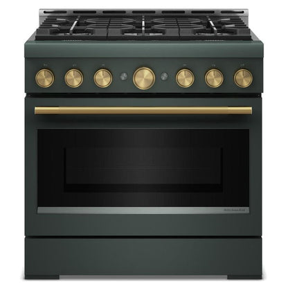 KitchenAid 36" 6 Burner Commercial-Style Gas Range With No Preheat Air Fry Mode - Juniper