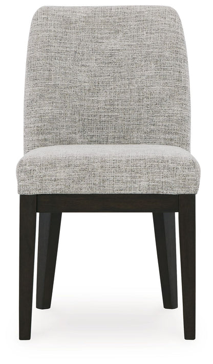 Burkhaus - Dining UPH Side Chair (Set of 2) - Beige / Dark Brown