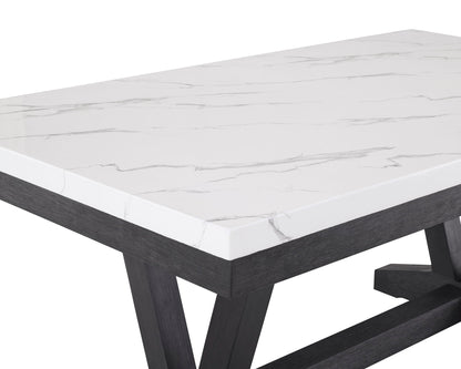 Vance - 6 Piece Dining Room Set - White / Gray