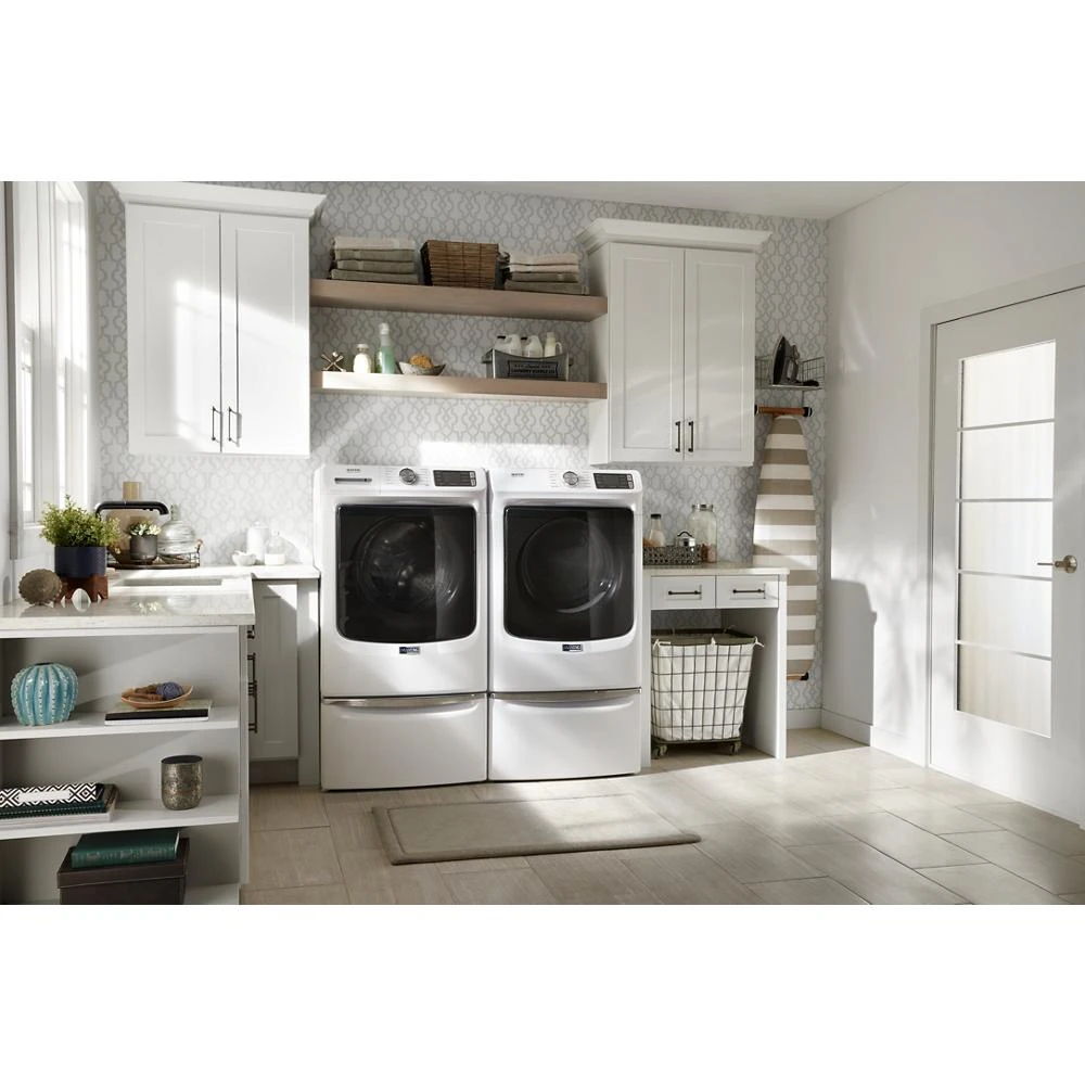Front Load Electric Dryer With Extra Power And Quick Dry Cycle - 7.3 Cubic Feet - White