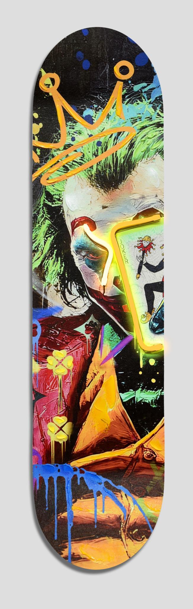 Chaos Jester Graffiti Burst - 8" x 31" Framed Wall Art