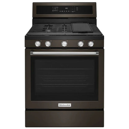 30" 5-Burner Gas Convection Range - Black Stainless Steel With PrintShield Finish