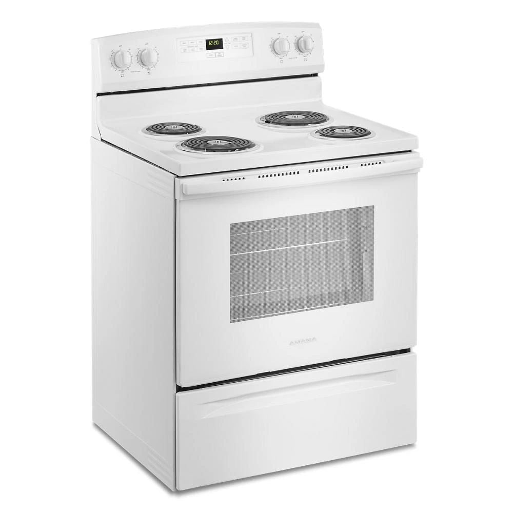 Amana Electric Range With Bake Assist Temps - White