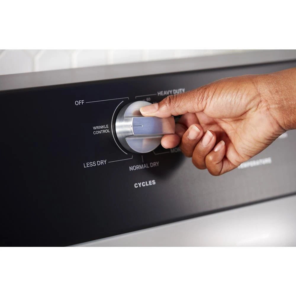 Commercial-Grade Residential Electric Dryer - 7.4 Cubic Feet - White