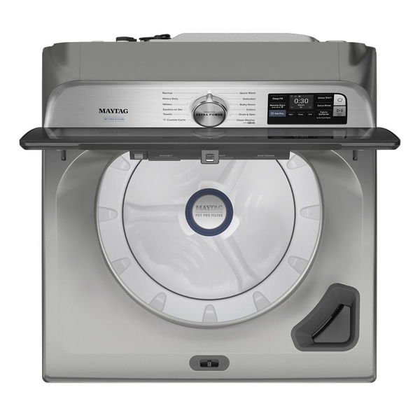 5.2 Cu. Ft. Pet Pro Top Load Agitator Washer With Extra Power And Sanitize Cycle With Oxi - Classic SIlver