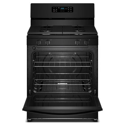 30" Gas Range With Crispy Mode And Dishwasher Safe Grates - Black
