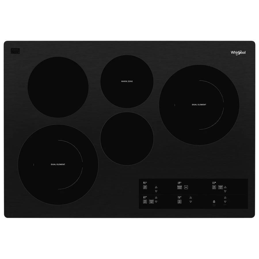 30" Electric Ceramic Glass Cooktop With Two Dual Radiant Elements - Black
