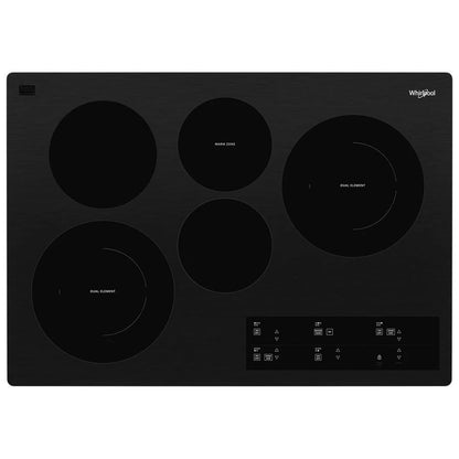 30" Electric Ceramic Glass Cooktop With Two Dual Radiant Elements - Black