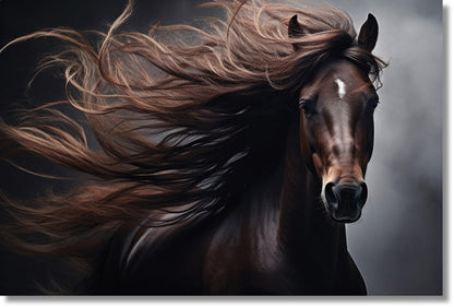 Majestic Mane Storm - 40" x 60" Framed Wall Art