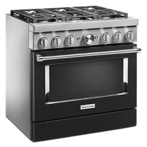 KitchenAid 36'' Smart Commercial-Style Dual Fuel Range With 6 Burners - Imperial Black
