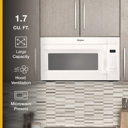 1.7 Cubic Feet Microwave Hood Combination With Electronic Touch Controls - White