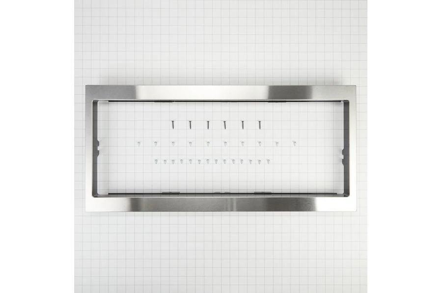 Built-In Low Profile Microwave Slim Trim Kit, Size: 31.5"L X 17.5"W X 5"D, Fits Cut-Out Height 12" - Stainless Steel