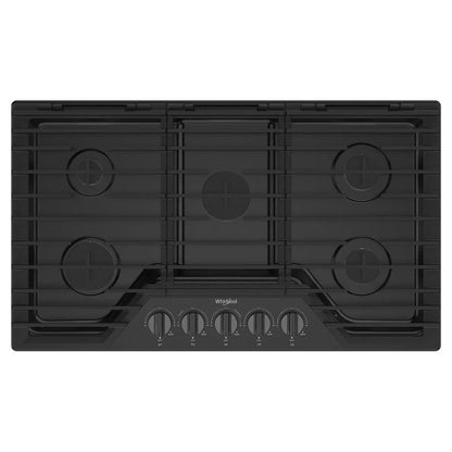 36" Gas Cooktop With Ez-2-Lift Hinged Cast-Iron Grates - Black Stainless