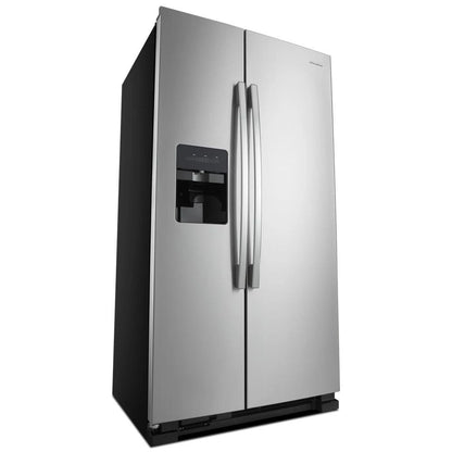 36" Side-By-Side Refrigerator With Dual Pad External Ice And Water Dispenser - Fingerprint-Resistant Stainless Finish