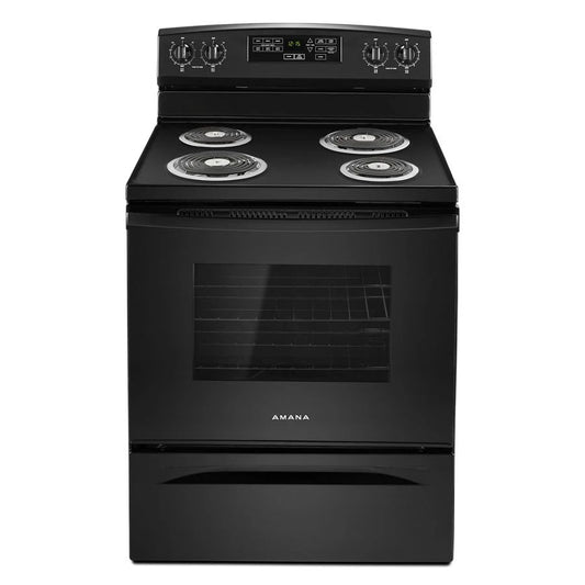 30" Electric Range With Self-Clean Option - Black