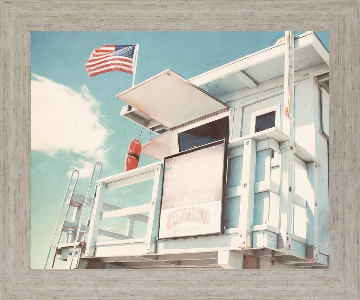 Seaside Watchtower - 28" x 34" Framed Wall Art