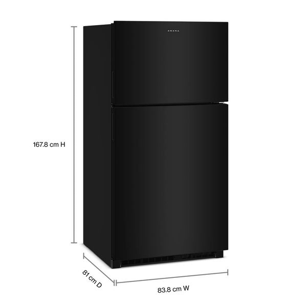 33" Wide Top-Freezer Refrigerator With Dual Crisper Drawers—21 Cu. Ft. - Black