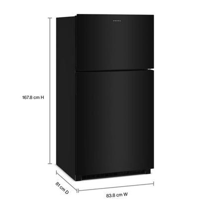 33" Wide Top-Freezer Refrigerator With Dual Crisper Drawers—21 Cu. Ft. - Black