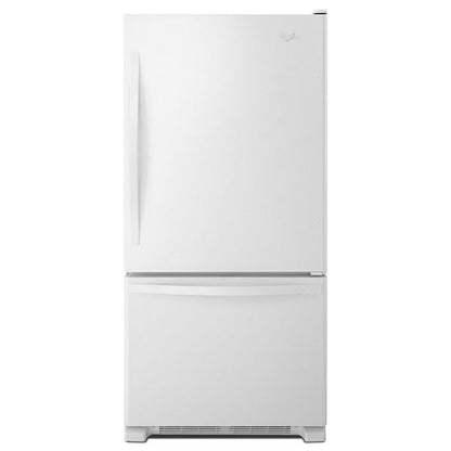 30" Wide Bottom-Freezer Refrigerator With Spillguard Glass Shelves - 18.7 Cu. Ft. - White-On-White