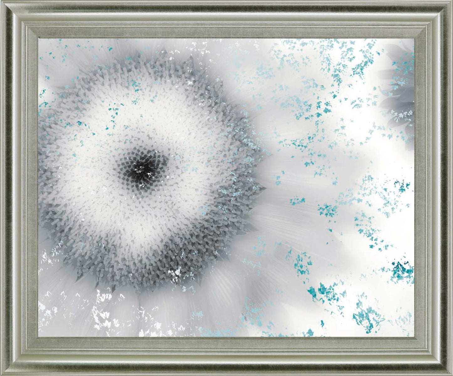 Frosted Petal Burst - 28" x 34" Framed Wall Art