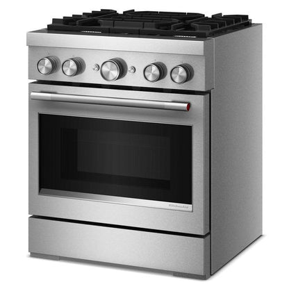 30" 4 Burner Commercial-Style Dual Fuel Range With No Preheat Air Fry Mode - Stainless Steel