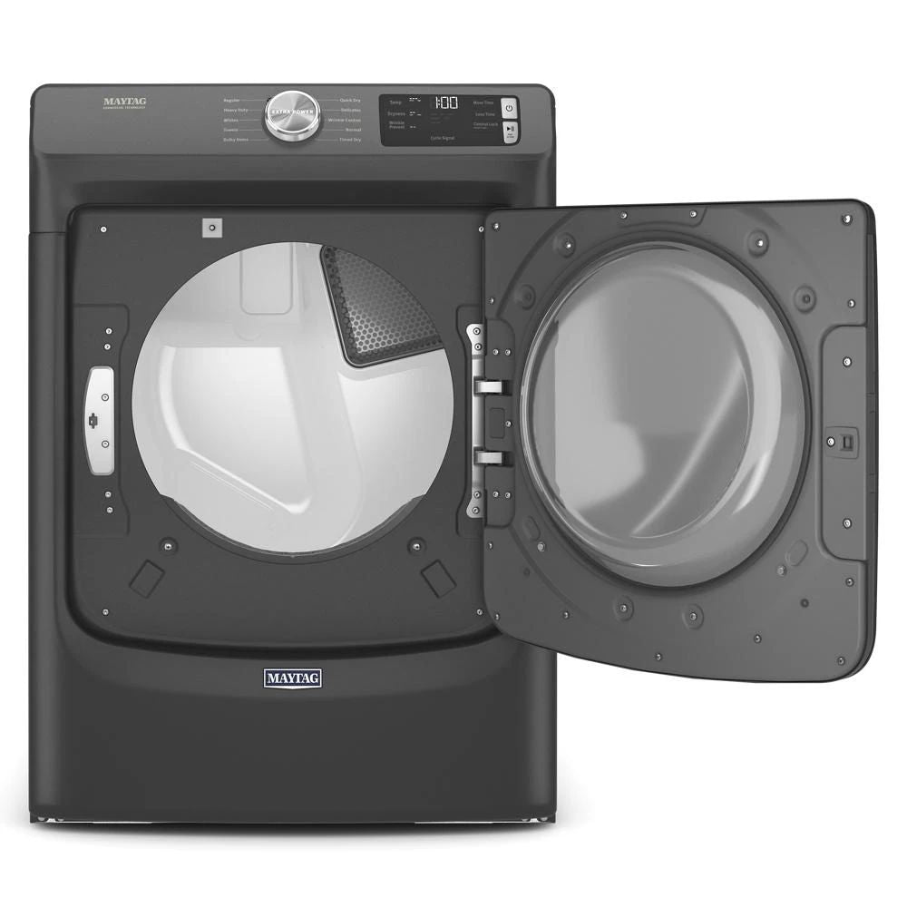 Front Load Gas Dryer With Extra Power And Quick Dry cycle - 7.3 Cubic Feet - Volcano Black