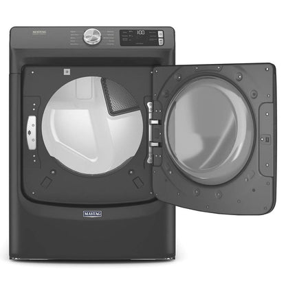 Front Load Gas Dryer With Extra Power And Quick Dry cycle - 7.3 Cubic Feet - Volcano Black
