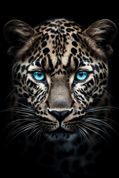 Azure Gaze Majesty - 40" x 60" Framed Wall Art