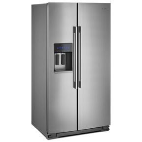 36" Wide Contemporary Handle Counter Depth Side-By-Side Refrigerator, 21 Cubic Feet - Gray