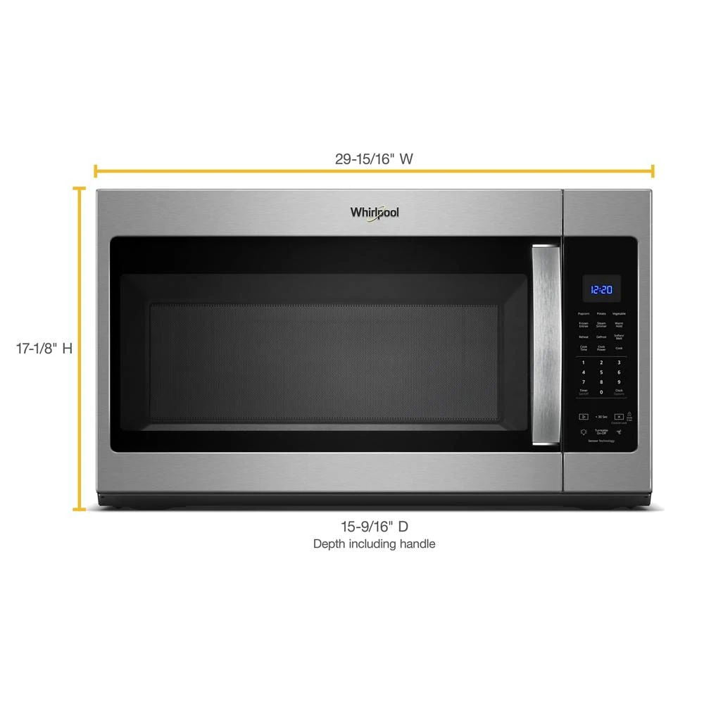 1.9 Cubic Feet Capacity Steam Microwave With Sensor Cooking - Fingerprint Resistant Stainless Steel