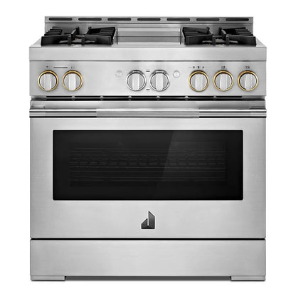 Rise Gas Professional-Style Range With Chrome-Infused Griddle - Stainless Steel