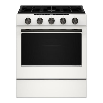 5.0 Cu. Ft. Smart Slide-In Gas Range With Convection Cooking Modes And 2-In-1 Burner - Porcelain White
