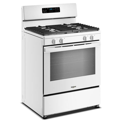 30" Gas Range With Crispy Mode And Dishwasher Safe Grates - White
