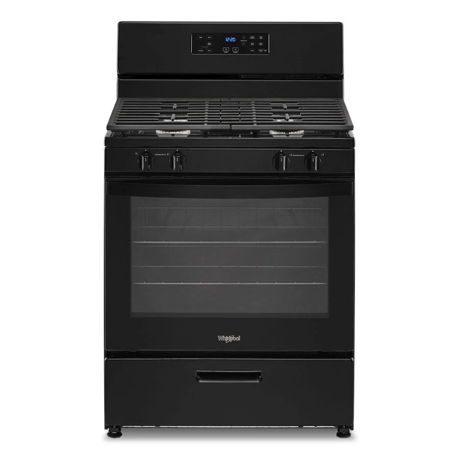 5.1 Cubic Feet Freestanding Gas Range With Broiler Drawer - Black